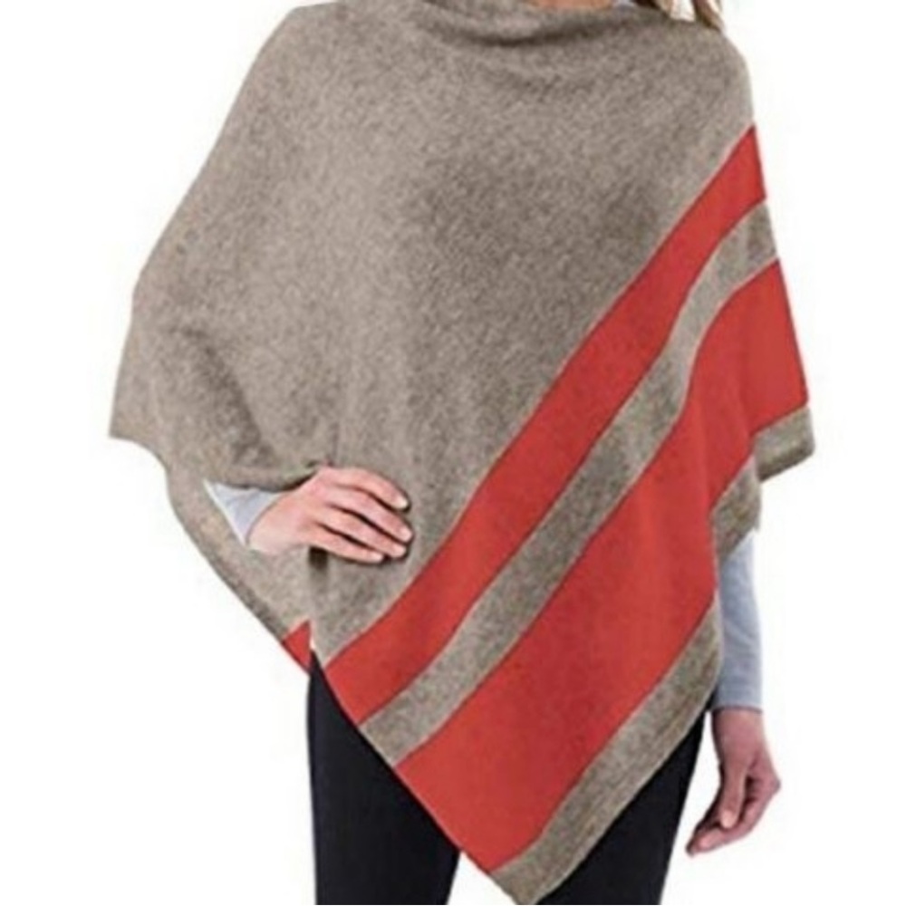 Celeste Wool Cashmere Blend Poncho
